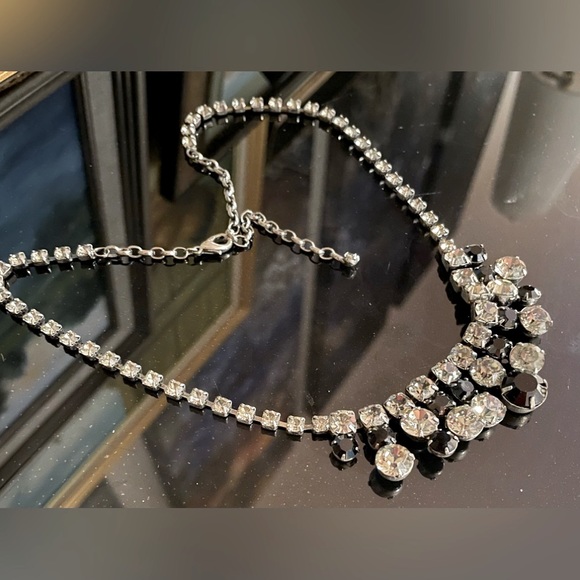 3 For $30 Beautiful Y2K Sparkling Black and Gray Rhinestone Necklace - Picture 9 of 9